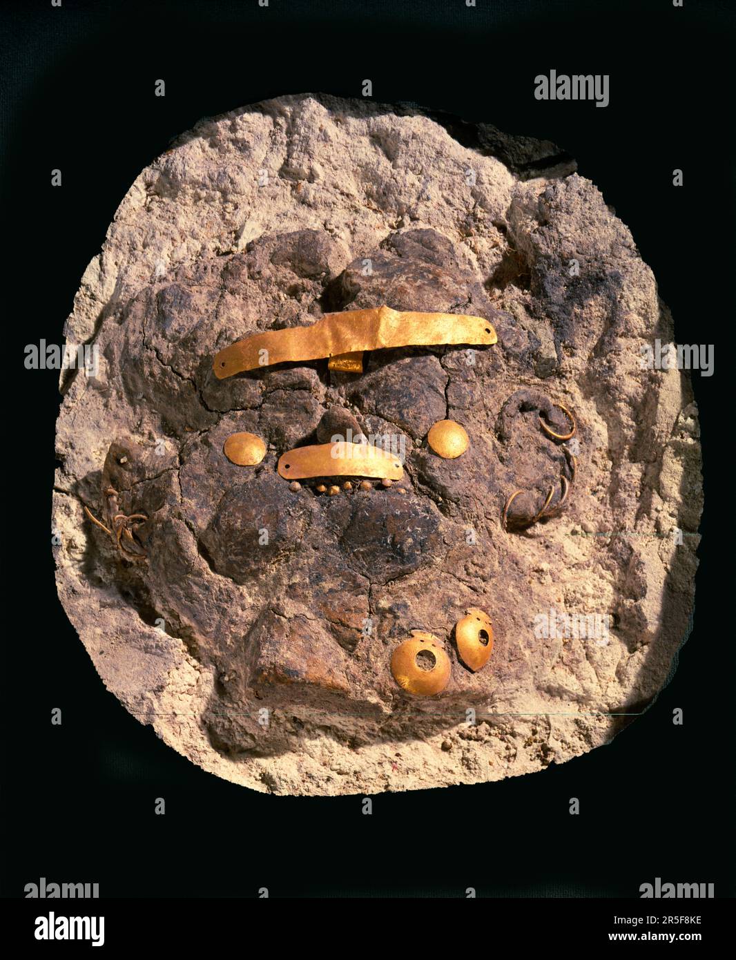 Musée archéologique Varna Or Énéolithique, le plus ancien or dans le monde 5e millénaire avant notre ère. Banque D'Images