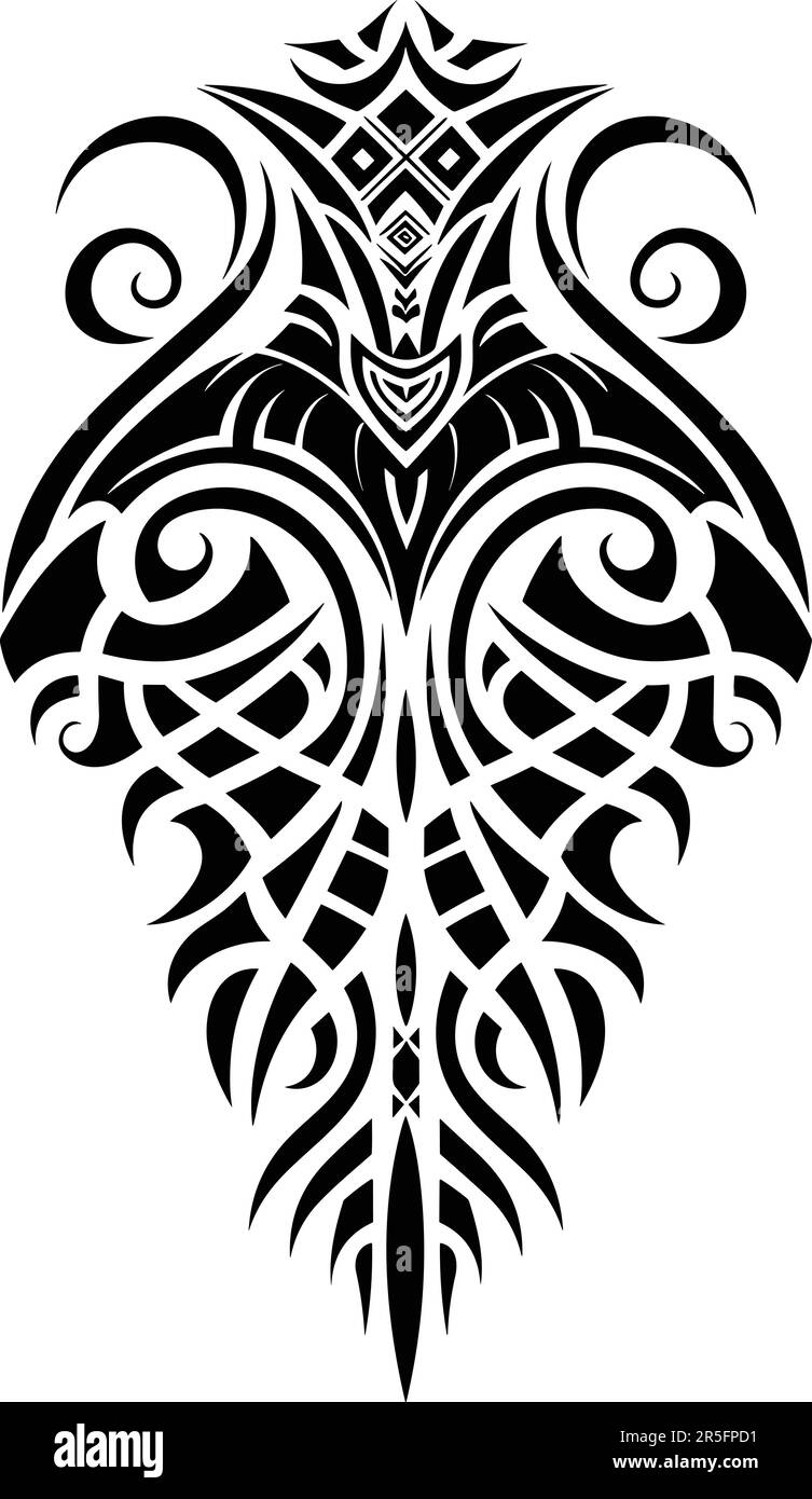 Motif vectoriel de motif tatouage sur les manches de style tribal parfaitement adapté à l'épaule ou à la cheville, motif noir et blanc isolé sur fond blanc, Illustration de Vecteur
