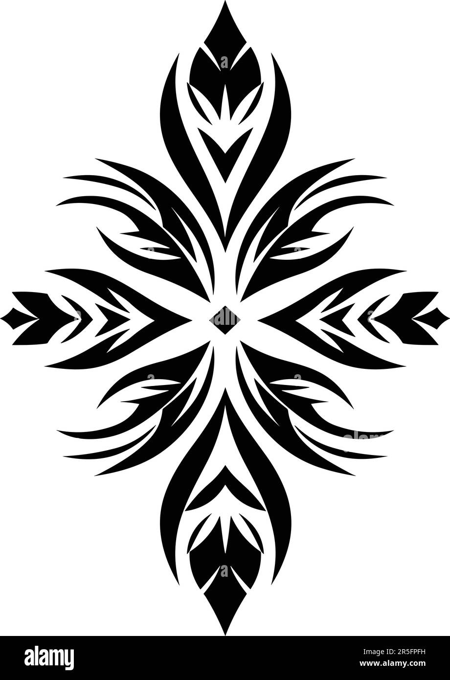 Motif vectoriel de motif tatouage sur les manches de style tribal parfaitement adapté à l'épaule ou à la cheville, motif noir et blanc isolé sur fond blanc, Illustration de Vecteur