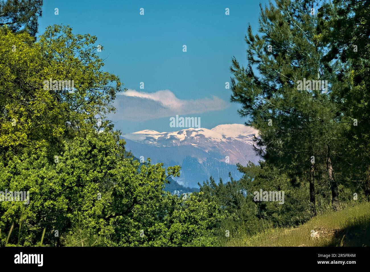 Trekking à travers les montagnes sur la voie lycienne, Antalya, Turquie Banque D'Images
