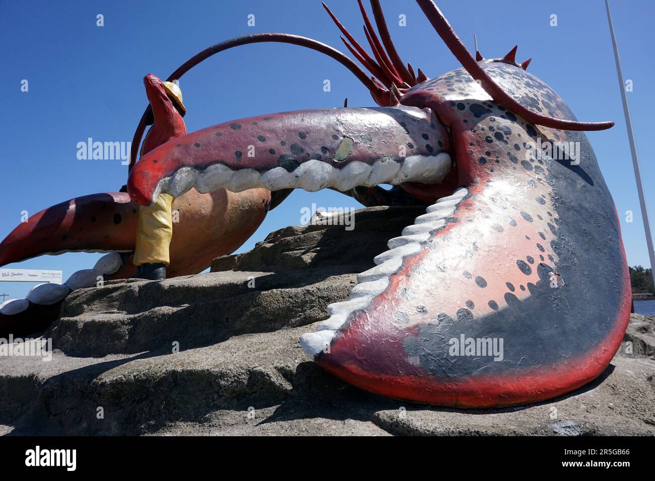 Sculpture d'un homard géant, Nouveau-Brunswick Banque D'Images