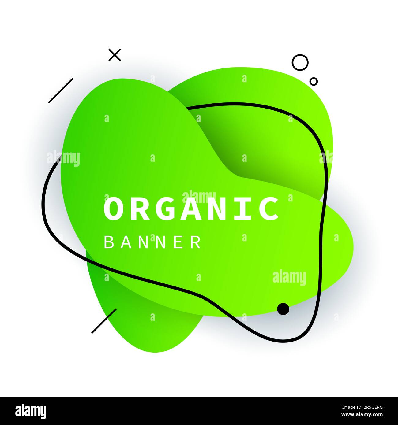 Formes organiques abstraites vertes Illustration de Vecteur