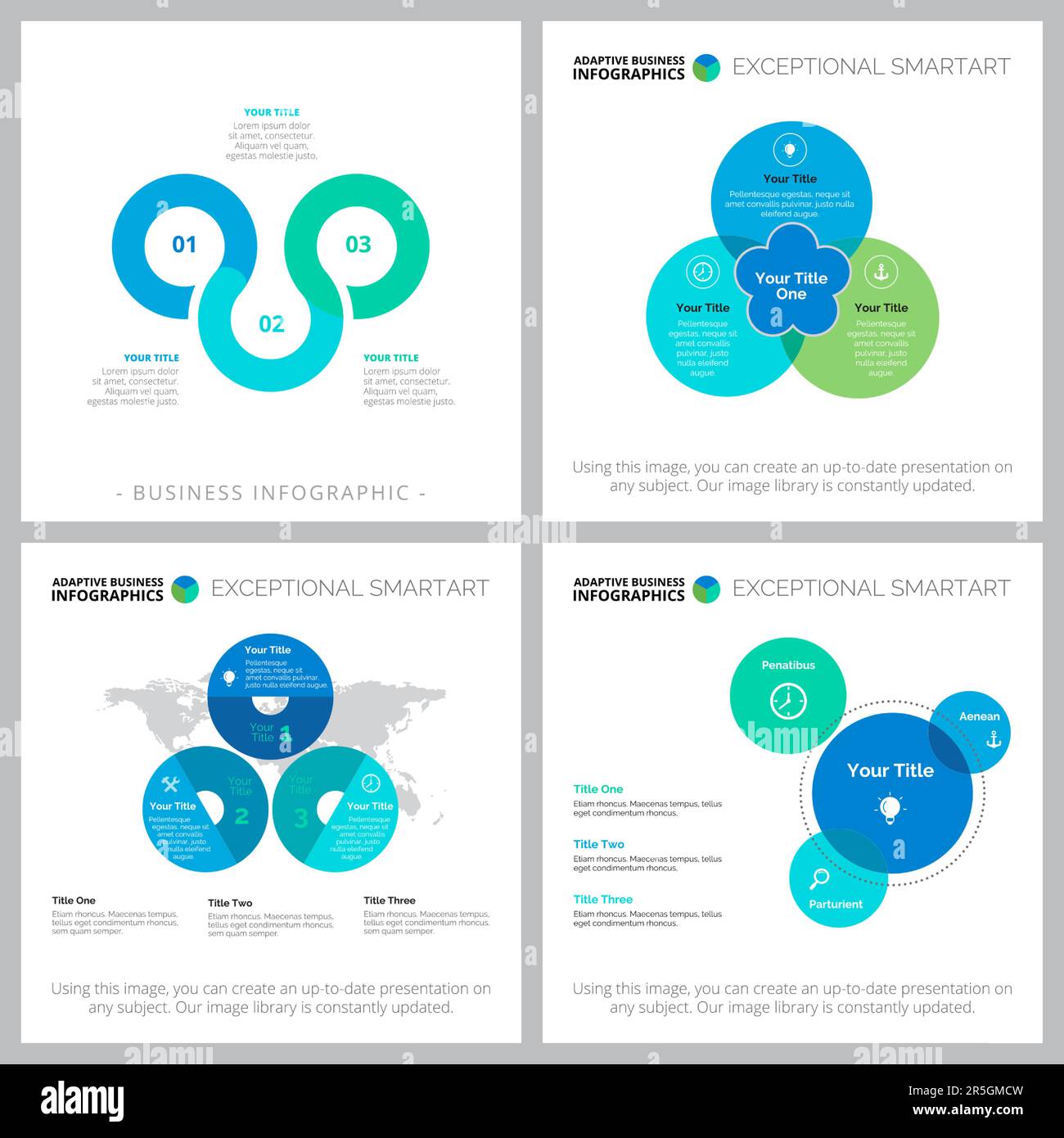 Diagrammes infographiques créatifs avec éléments géométriques Illustration de Vecteur