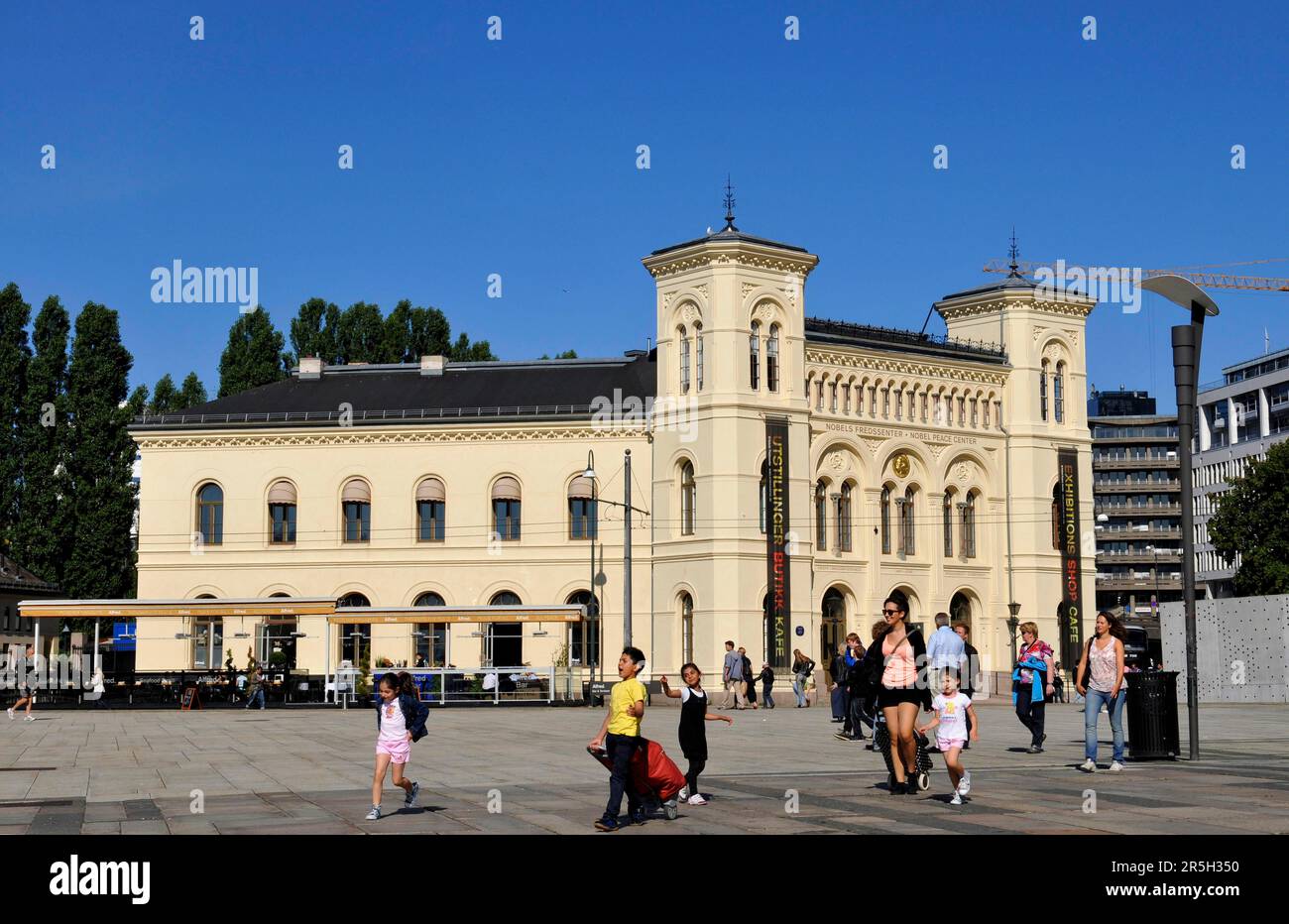 Centre Nobel de la paix, Nobels Fredssenter, Vestbanestasjon, V, Vestbanen, Gare ouest d'Oslo, Oslo, Norvège Banque D'Images