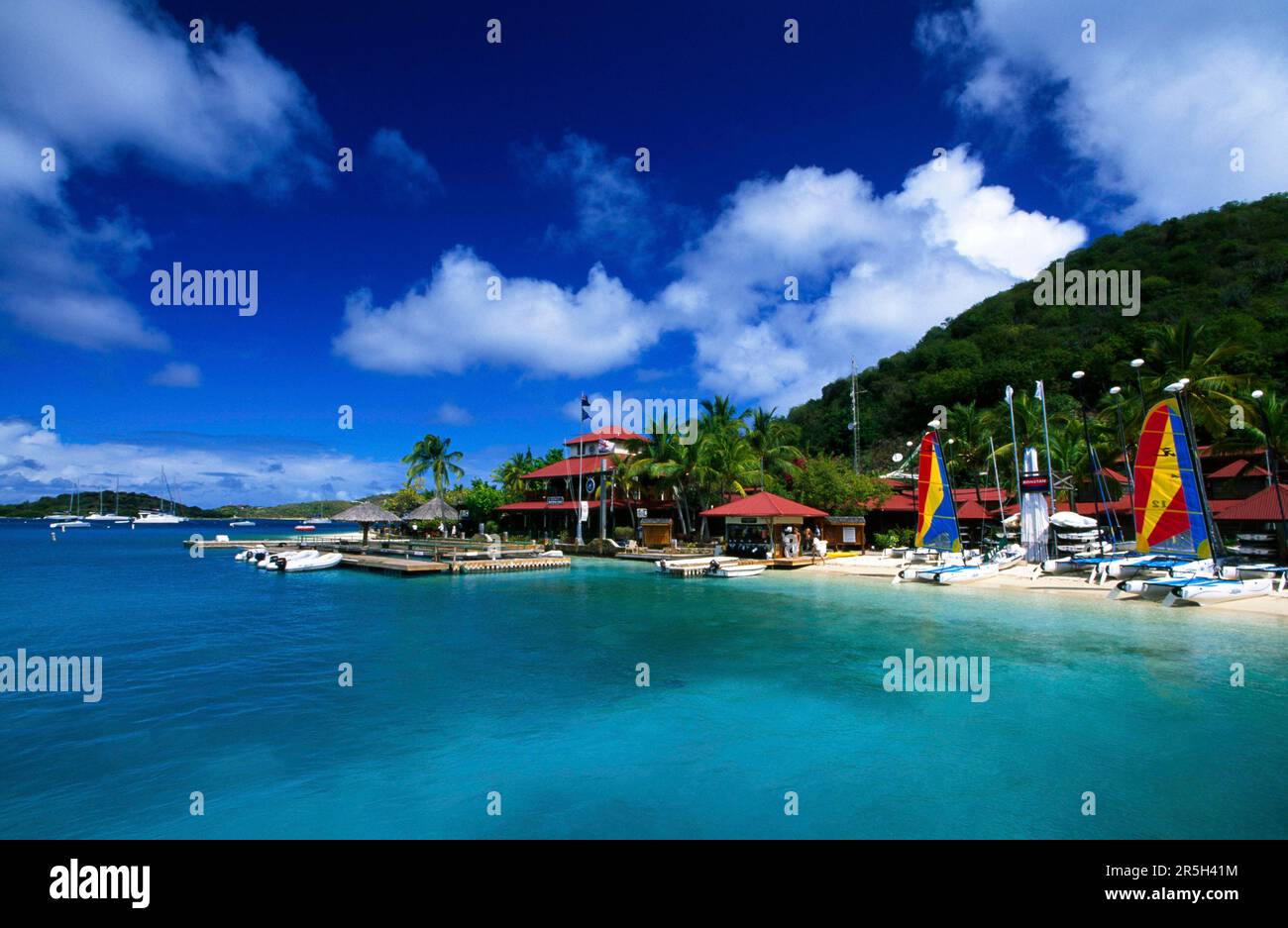 Bitter End Yacht Club sur l'île de Virgin Gorda, Iles Vierges britanniques, Caraïbes Banque D'Images