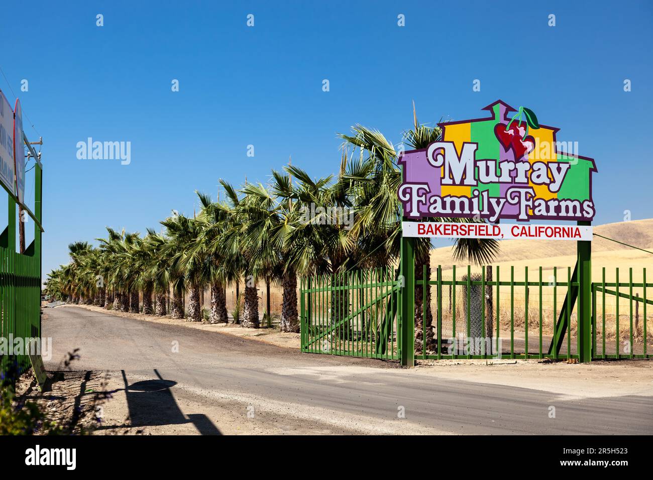 Entrée de Murray Family Farms in Bakersfield California Banque D'Images