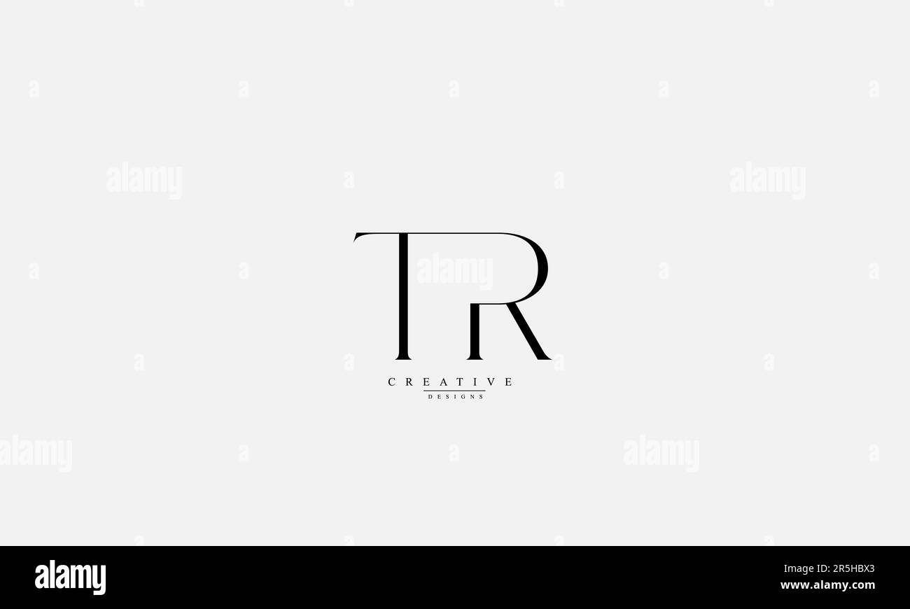 Lettres de l'alphabet initiales Monogram logo TR RT T R. Illustration de Vecteur