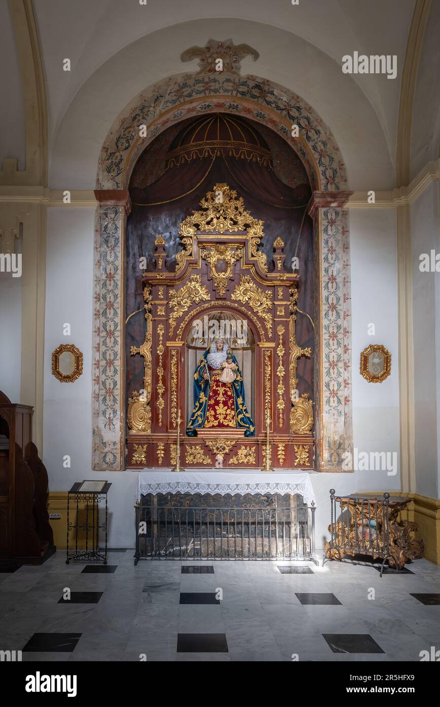 Retable de Virgen del Pilar à l'église de San Andres - route des églises Fernandes - Cordoue, Andalousie, Espagne Banque D'Images