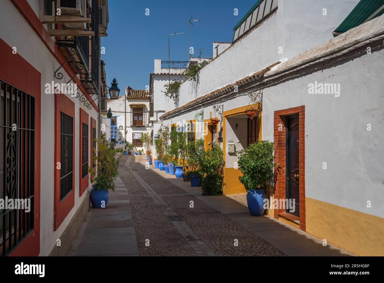 Rues de San Basilio - Cordoue, Andalousie, Espagne Banque D'Images