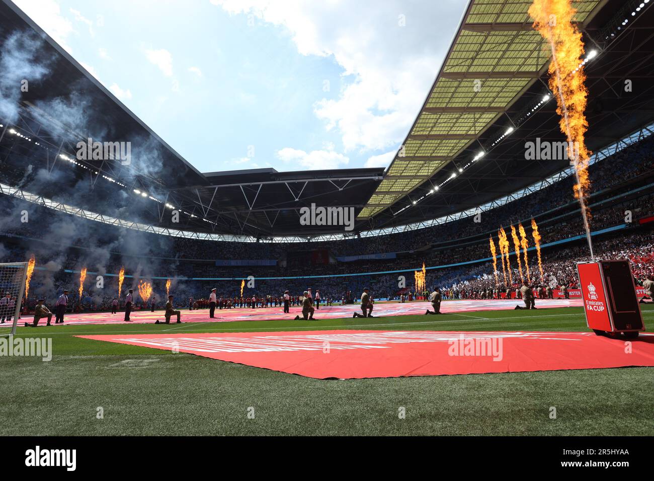 Londres, Royaume-Uni. 03rd juin 2023. Un point de vue général alors que les équipes se présentent au match final de la coupe Emirates FA Manchester City contre Manchester United au stade Wembley, Londres, Royaume-Uni, le 3rd juin 2023. Crédit : Paul Marriott/Alay Live News Banque D'Images