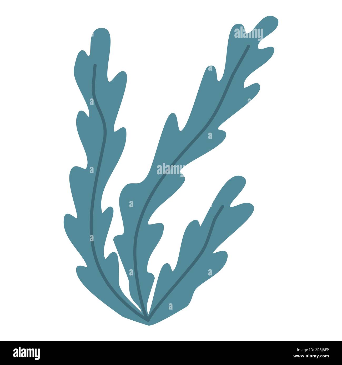 Bleu vert mer et aquarium eau plante ou algues, plantation sous-marine, illustration vectorielle Illustration de Vecteur