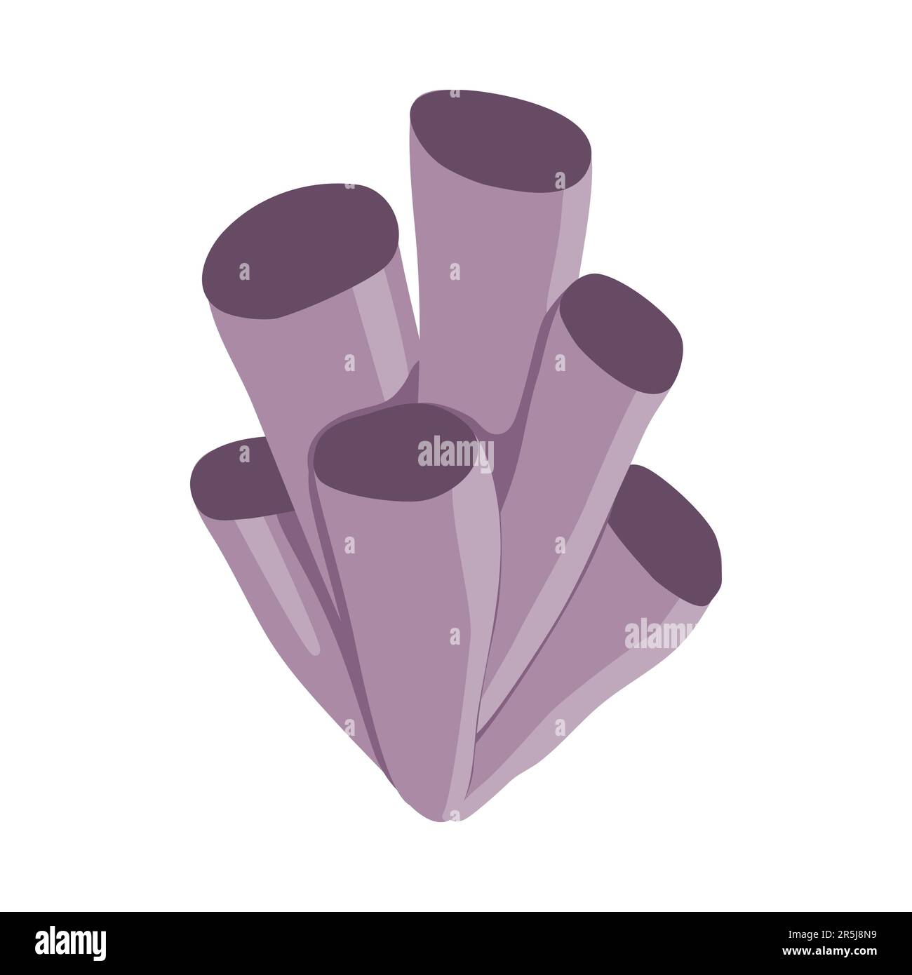 Pourpre mer et aquarium plante d'eau ou algue, plantation sous-marine, illustration vectorielle Illustration de Vecteur