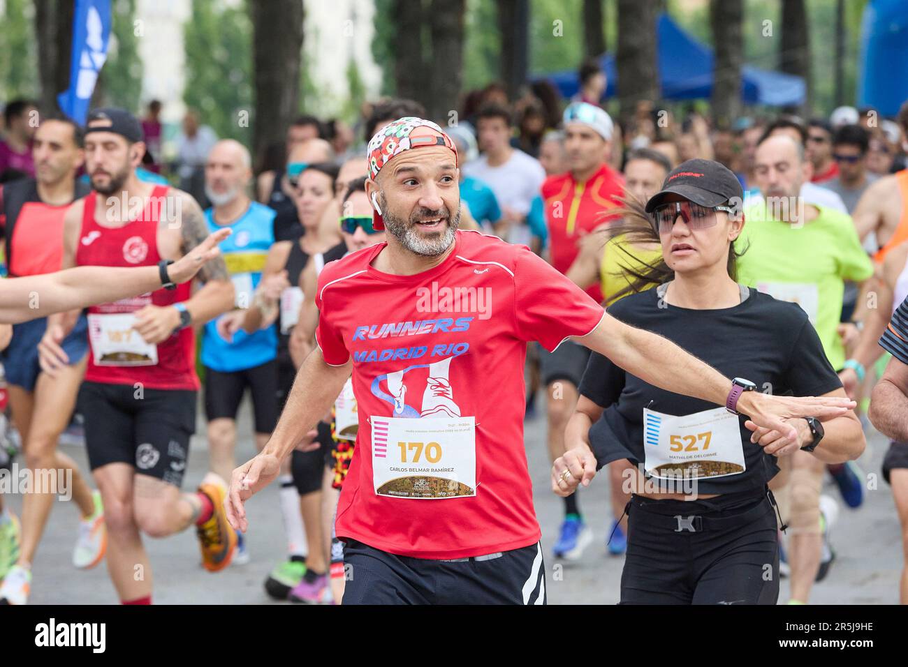Runners participate in the III Half Marathon Carabanchel 2023, on June