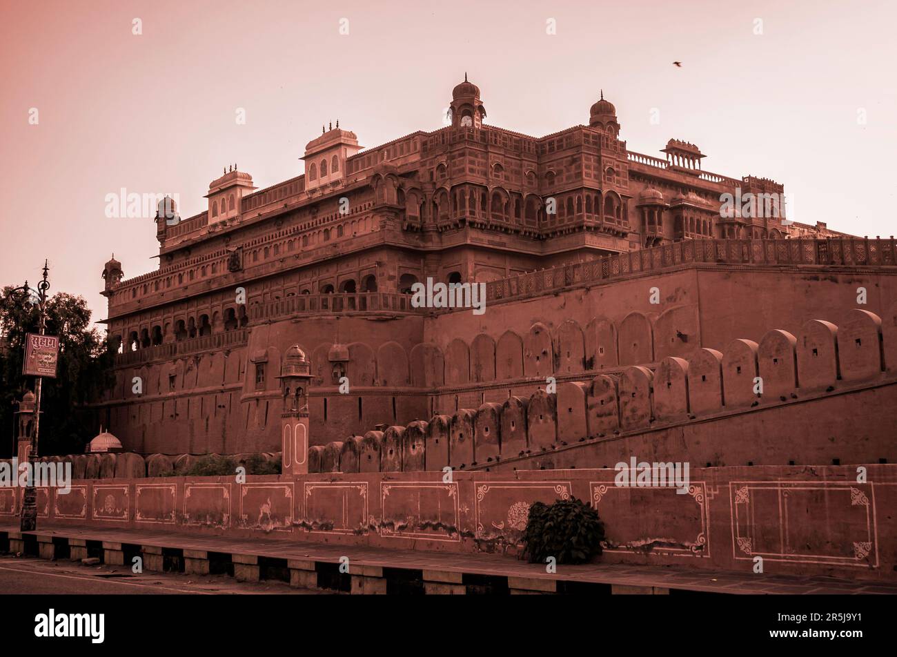 Façade du fort Junagarh, Bikaner, Rajasthan, Inde Banque D'Images