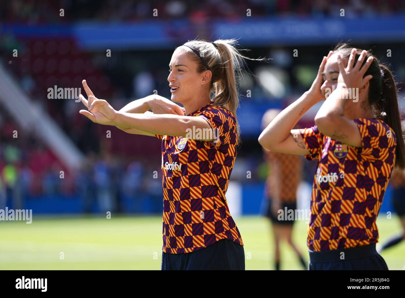 Eindhoven, pays-Bas, 3 juin 2023 : Alexia Putellas ( 11 Barcelone ) lors du dernier match de football de la Ligue des champions des femmes de l'UEFA entre le FC Barcelone et le VFL Wolfsburg au stade Philips d'Eindhoven, pays-Bas. (Julia Kneissl / SPP) Banque D'Images