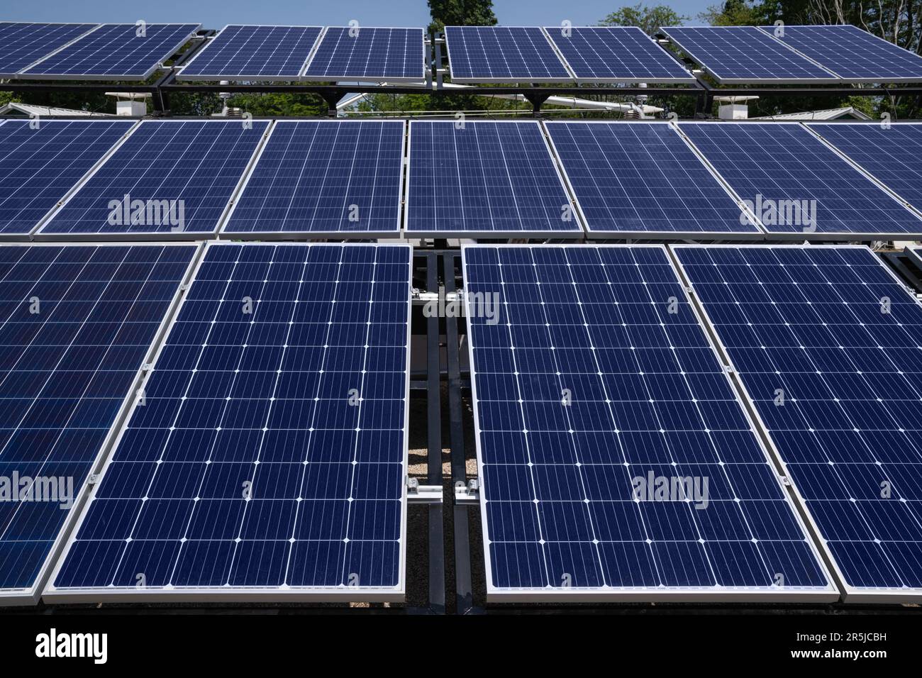 Centrale solaire mobile. Énergies renouvelables et développement durable Banque D'Images