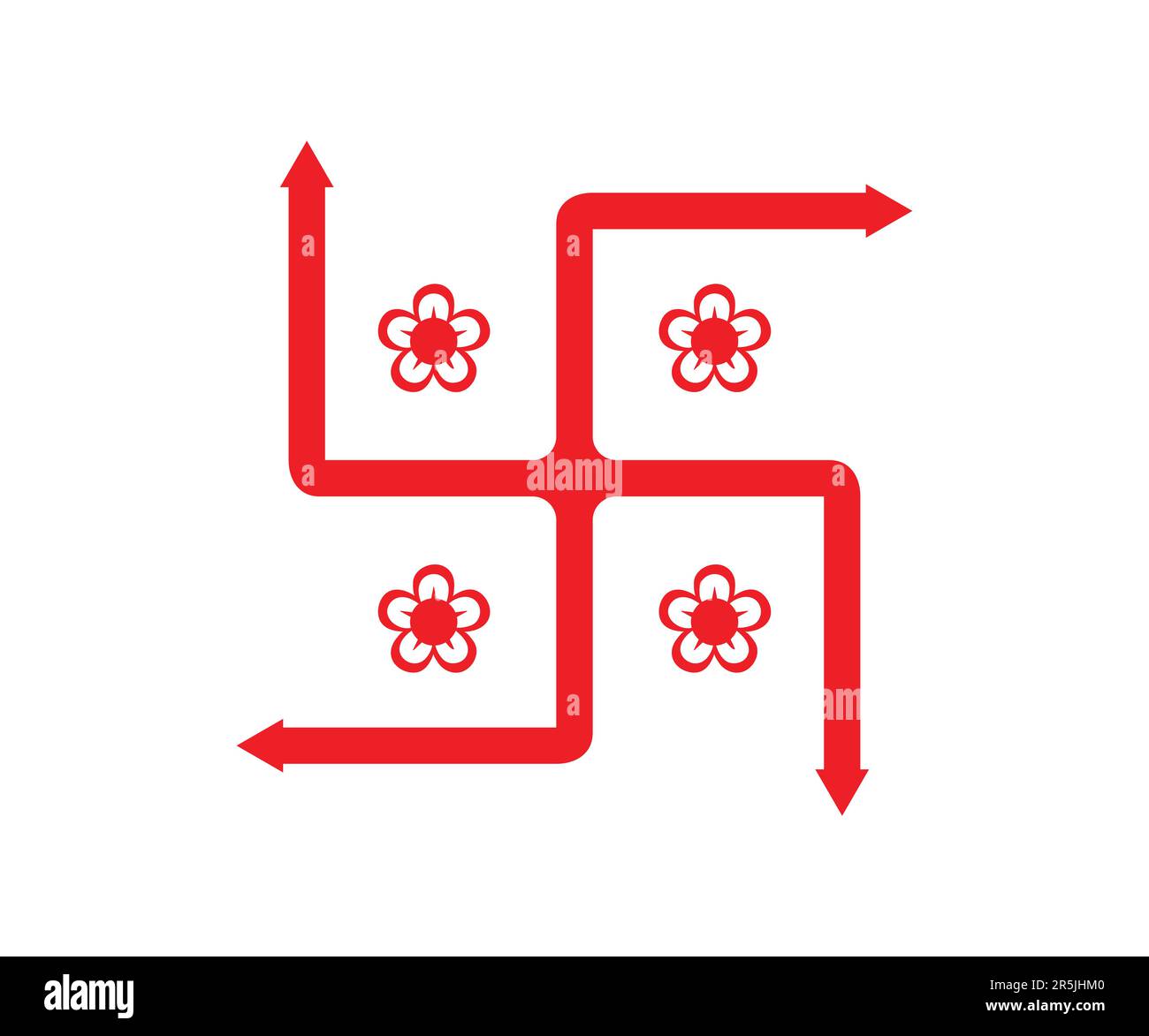 Modèle de vecteur de conception d'icône Swastik Illustration de Vecteur