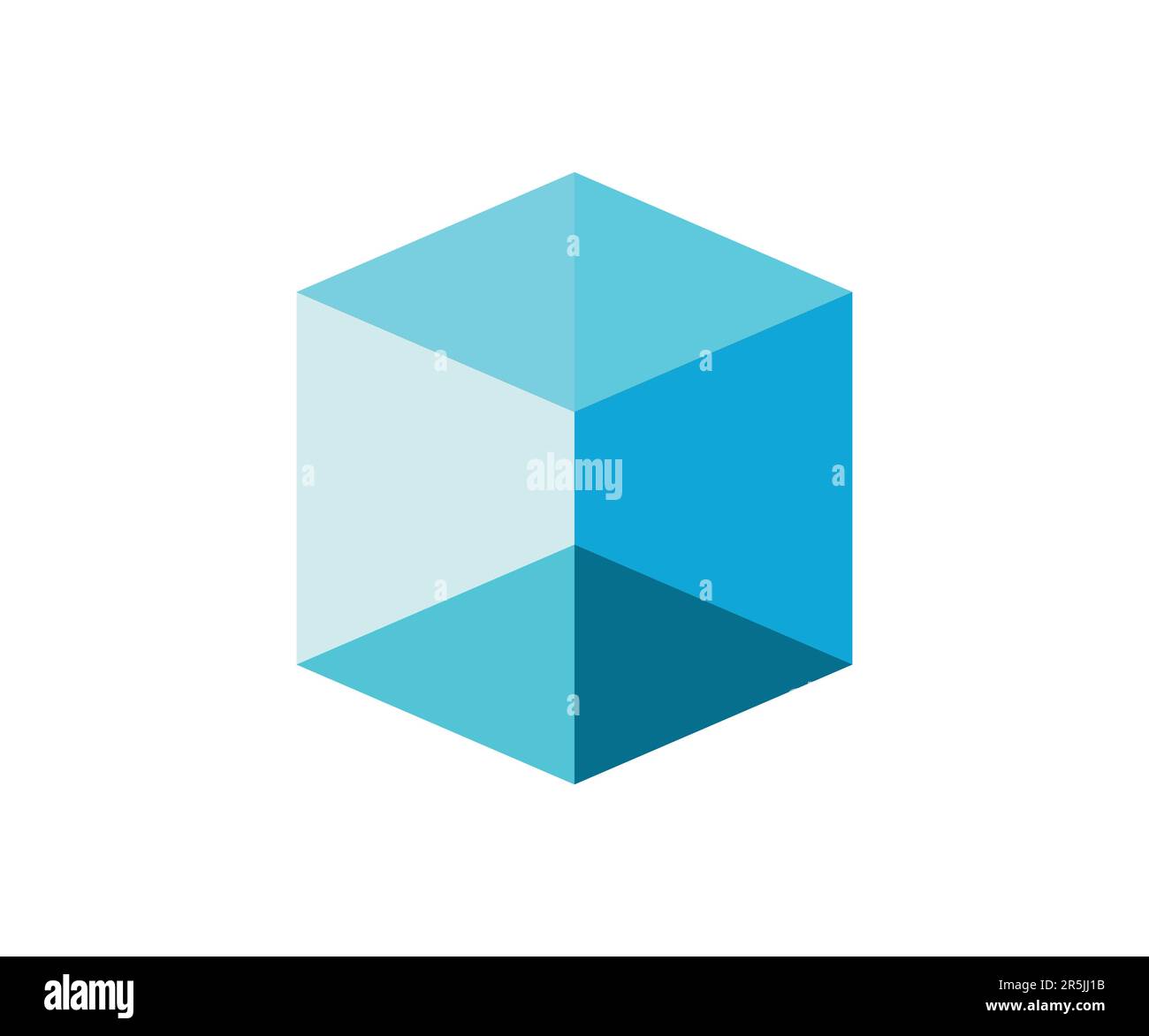 3d modèle vectoriel de conception d'icône de logo de cube Illustration de Vecteur