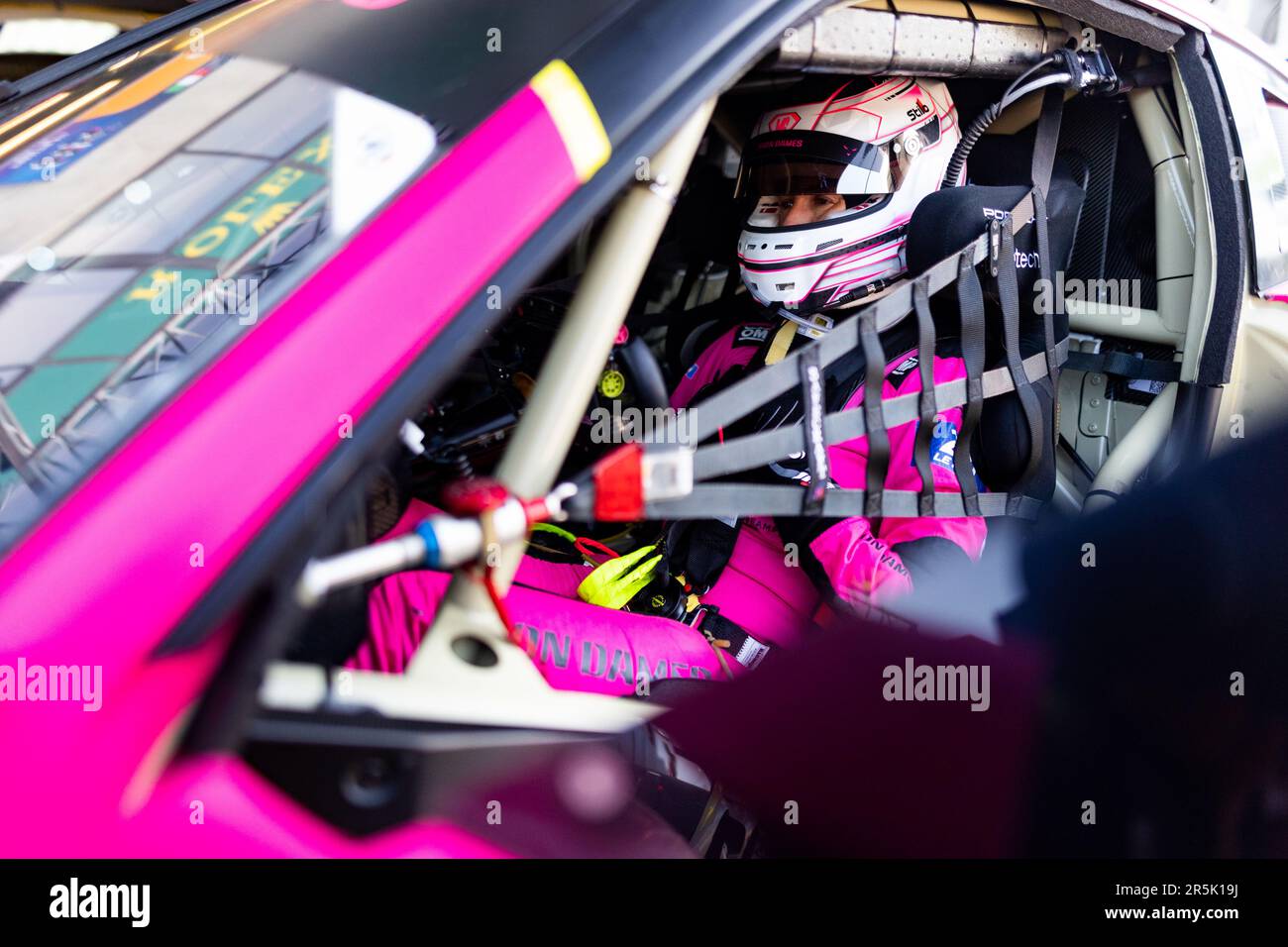 Le Mans, France. 04th juin 2023. BOVY Sarah (bel), Iron Dames, Porsche 911 RSR - 19, portrait pendant la journée d'essai des 24 heures du Mans 2023 sur le circuit des 24 heures du Mans sur 4 juin 2023 au Mans, France - photo Joao Filipe/DPPI crédit: DPPI Media/Alamy Live News Banque D'Images