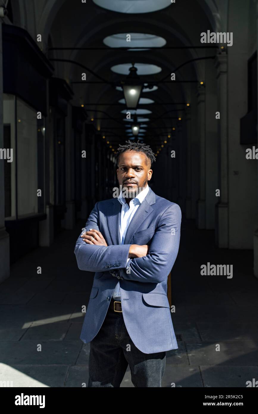 Samuel Kasumu, espérant devenir le candidat du Parti conservateur lors de la prochaine élection mayonnaise à Londres. Banque D'Images