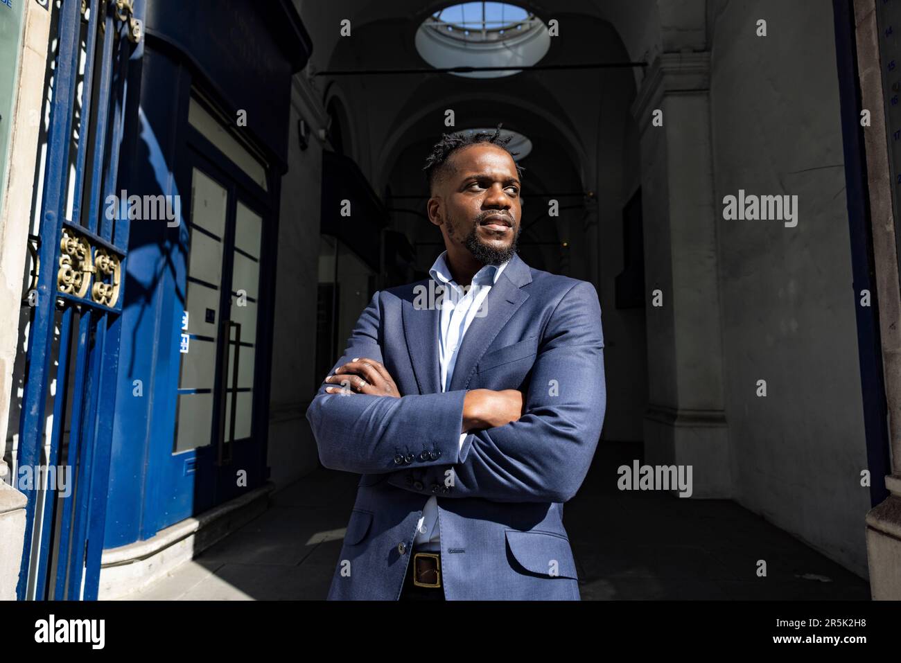 Samuel Kasumu, espérant devenir le candidat du Parti conservateur lors de la prochaine élection mayonnaise à Londres. Banque D'Images