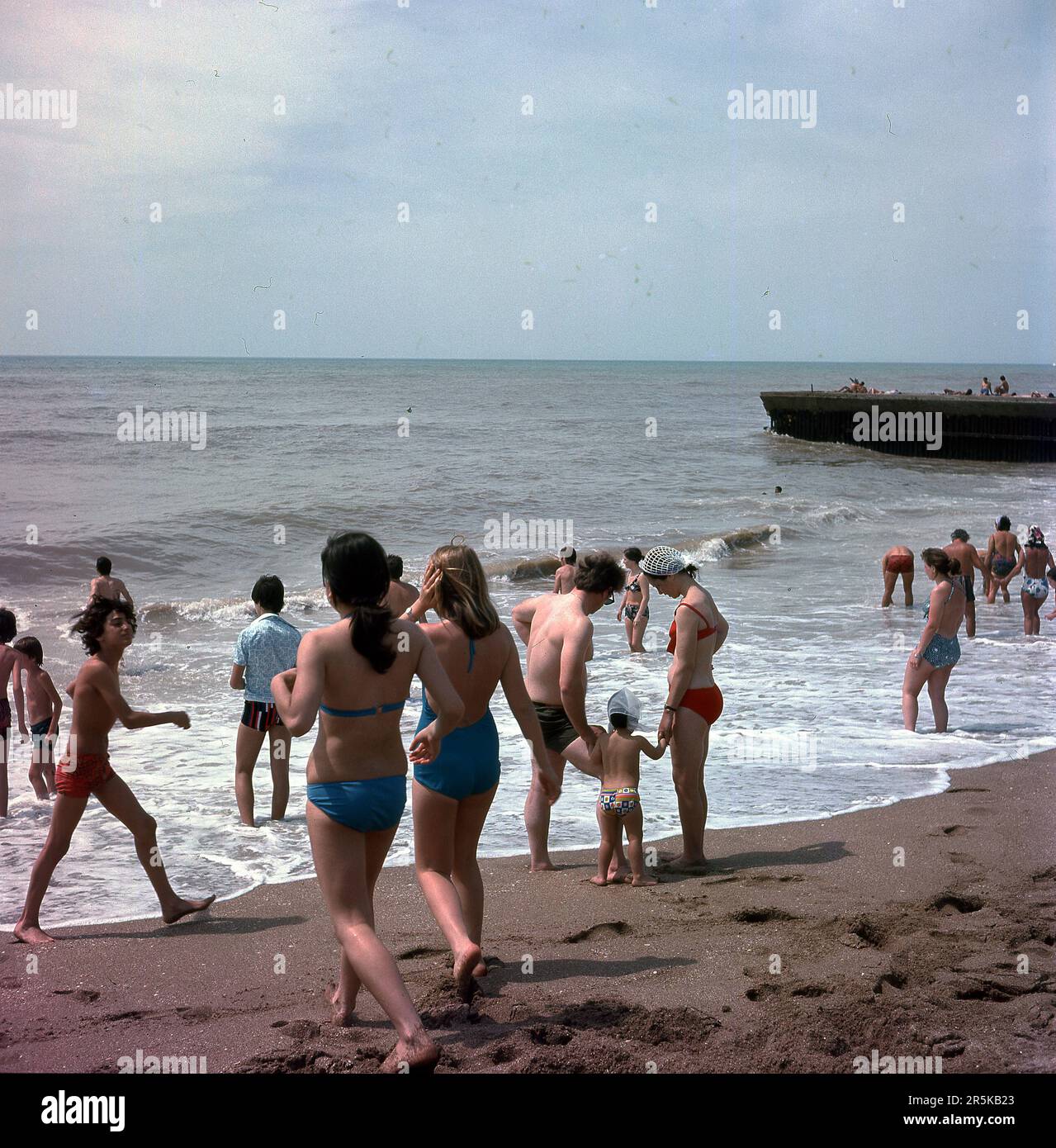 Vintage Print Argentine Buenos Aires Plage - Tirage Citrate 10x15 Cm - Circa 1910