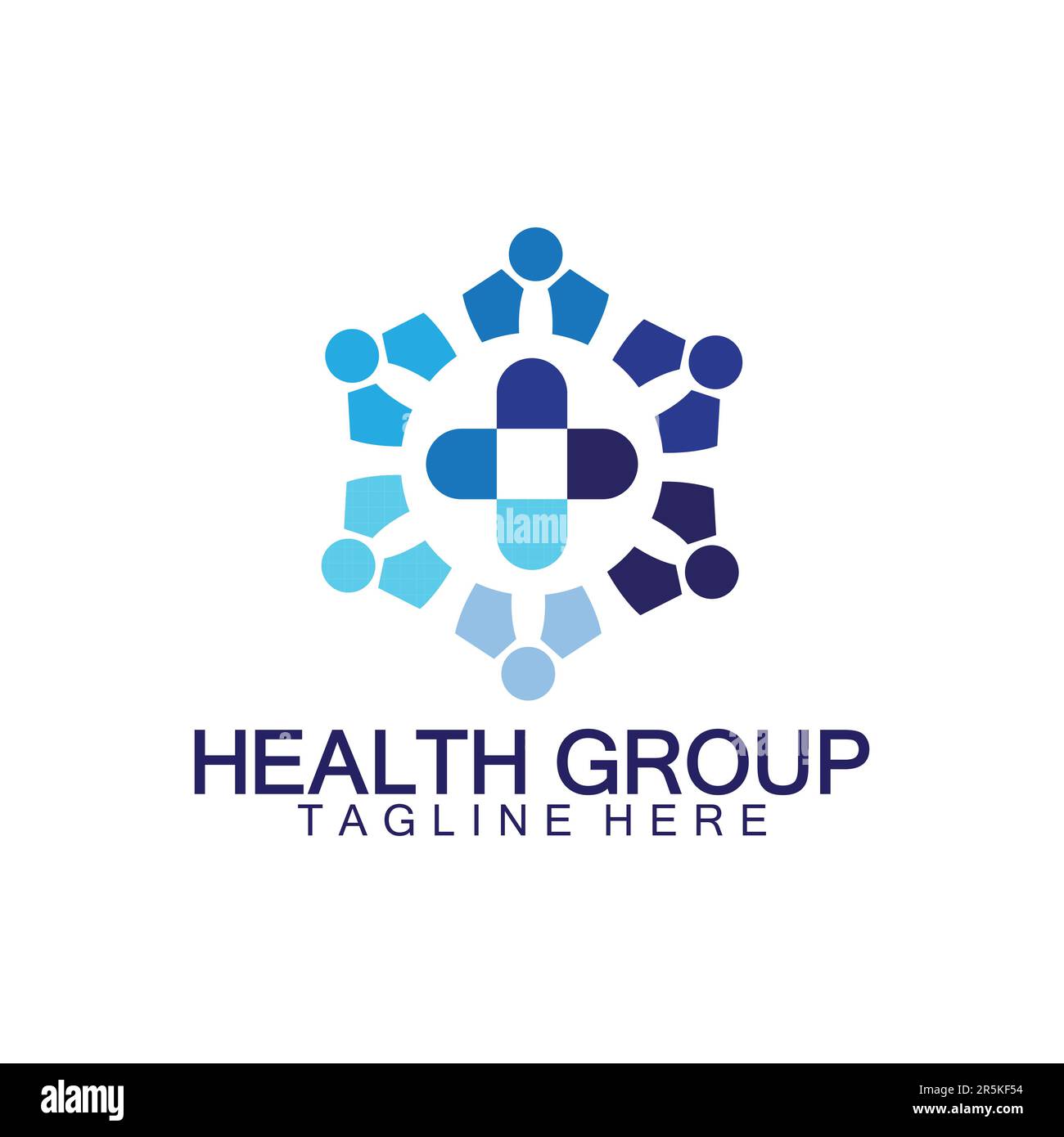 Communauté Santé soins de personnes logo concept signe icône symbole Design. Modèle de logo d'illustration vectorielle Illustration de Vecteur