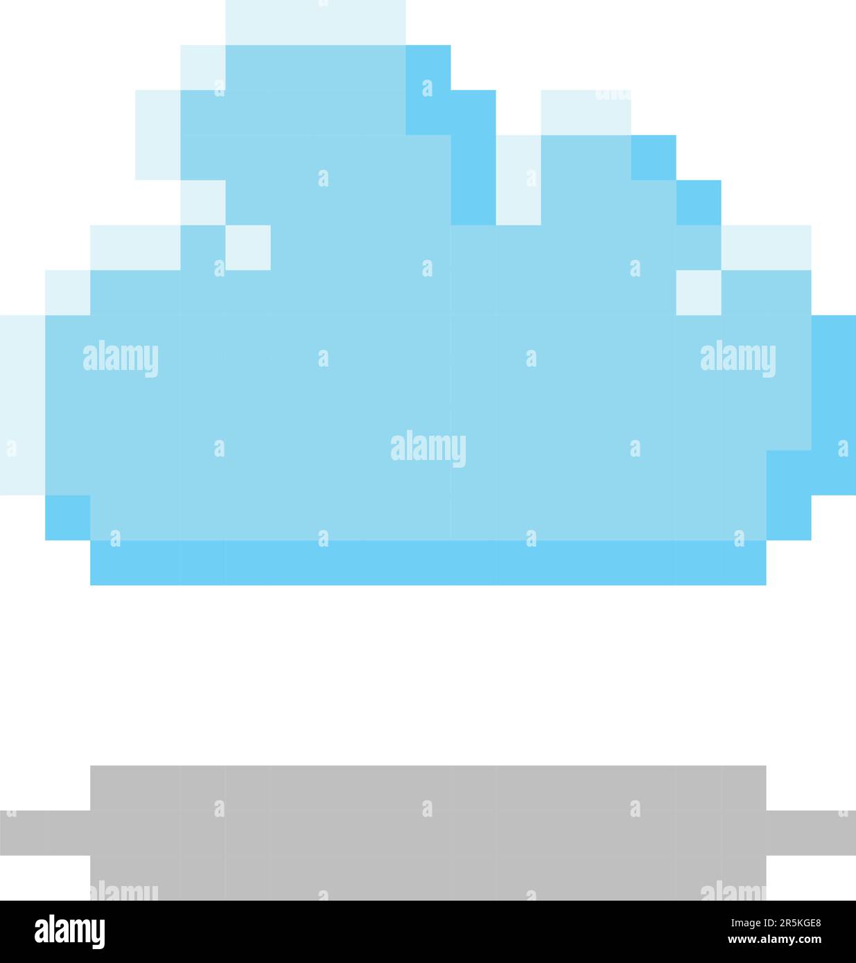 Icône Cloud. Style pixel 8 bits Illustration de Vecteur