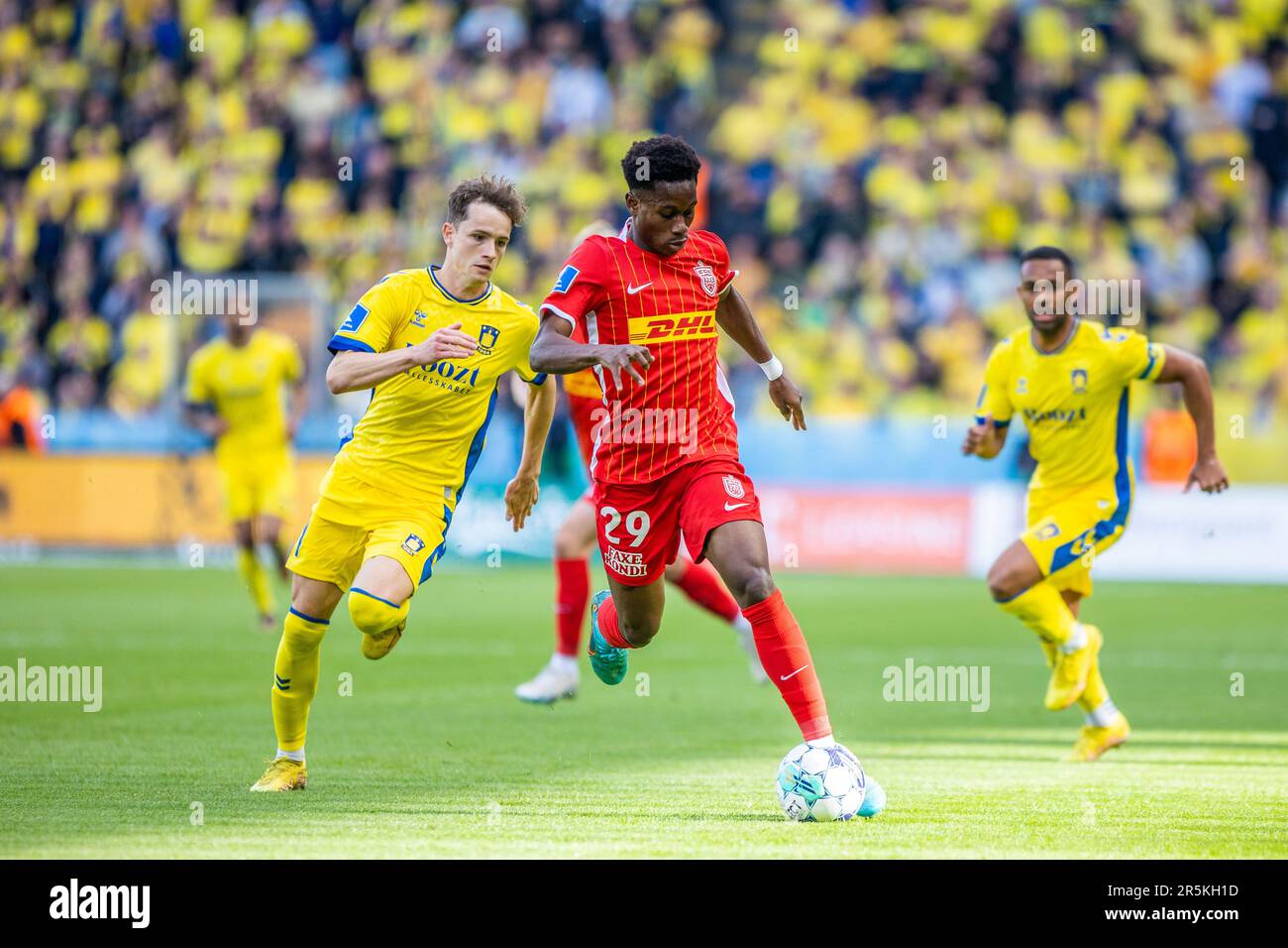 Broendby, Danemark. 29th, mai 2023. Mario Dorgeles (29) du FC Nordsjaelland vu pendant le match Superliga de 3F entre Broendby IF et le FC Nordsjaelland au Broendby Stadion à Broendby. (Crédit photo: Gonzales photo - Dejan Obretkovic). Banque D'Images