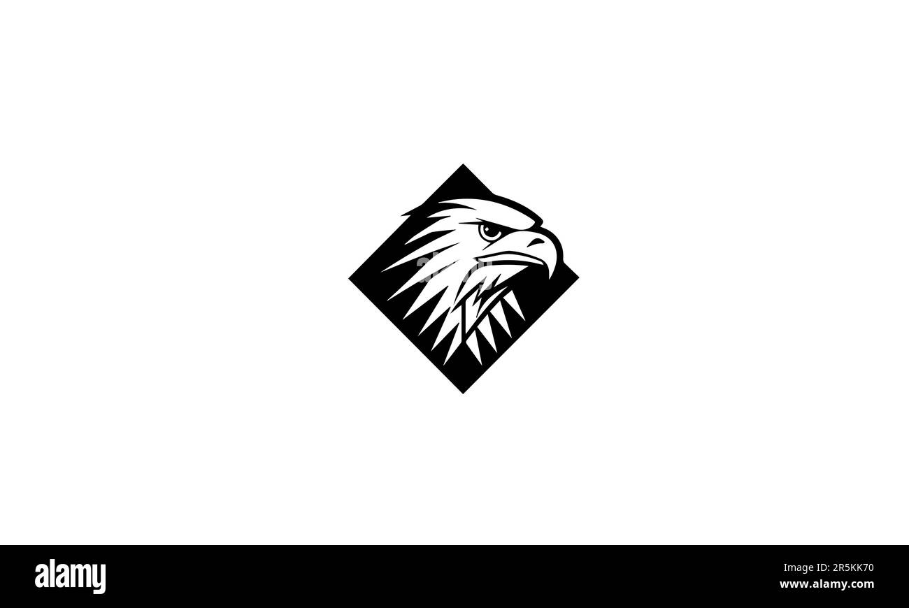 Logo vectoriel aigle noir Illustration de Vecteur