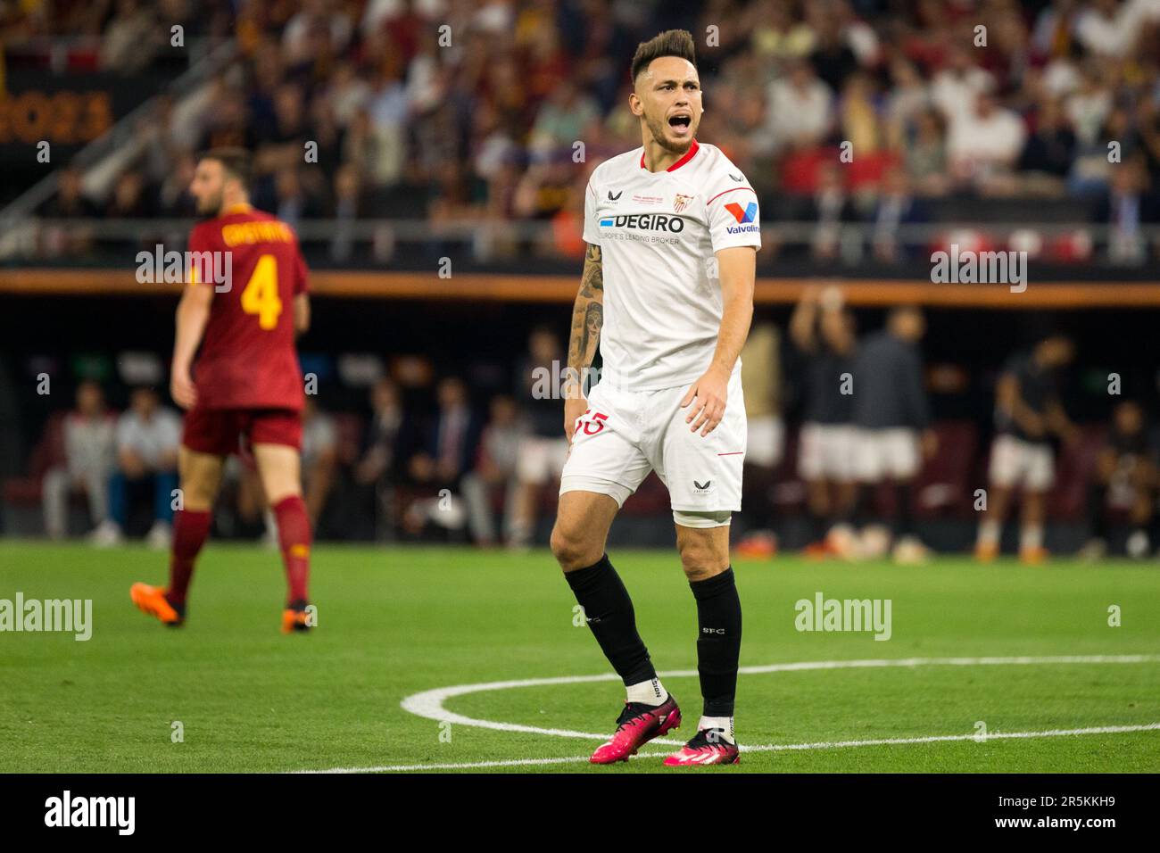 Budapest, Hongrie. 31st, mai 2023. Lucas Ocampos (55) du FC Sevilla vu lors de la finale de l'UEFA Europa League entre le FC Sevilla et COMME Roma à l'arène de Puskas en Hongrie. (Crédit photo: Gonzales photo - Balazs Popal). Banque D'Images