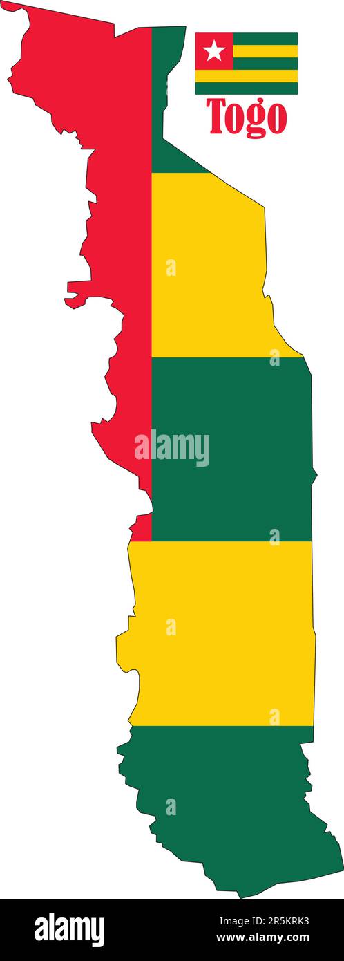 Carte et drapeau du Togo Illustration de Vecteur