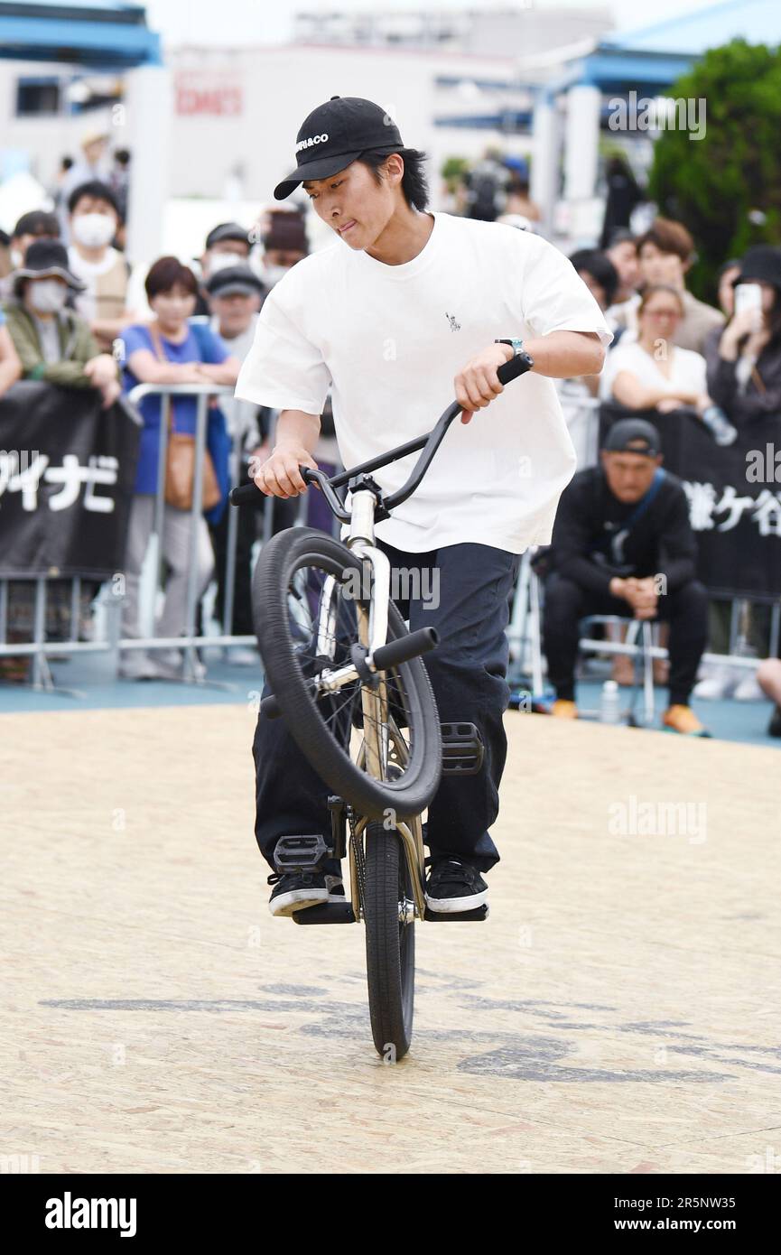 Kanagawa, Japon. 4th juin 2023. Yu Katagiri Cyclisme : 2023 Mynavi coupe du Japon YOKOSUKA BMX Freestyle Flatland finale d'élite masculine au Parc Umikaze à Kanagawa, Japon . Credit: Itaru Chiba/AFLO/Alay Live News Banque D'Images