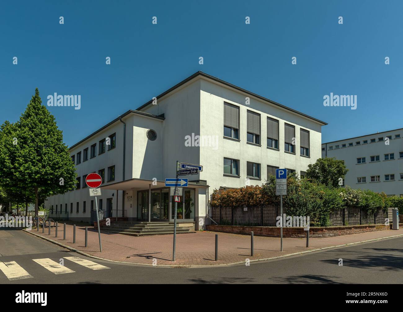 Maisons dans la colonie de bornheimer Hang, Francfort, Allemagne Banque D'Images