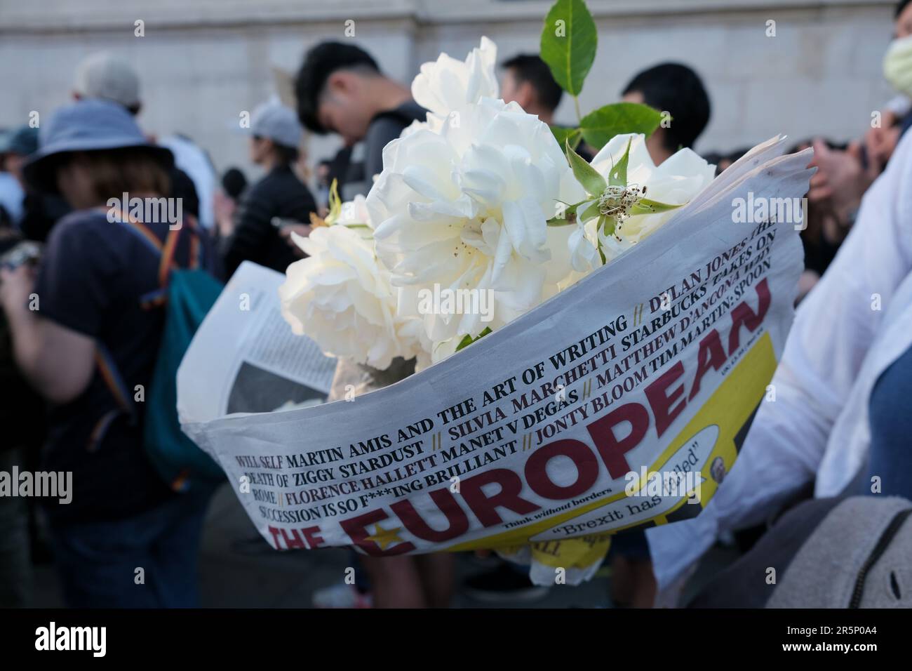 Londres, Royaume-Uni. 4th juin 2023. Outre-mer, les Hongkongais fêtent le 34th anniversaire de l'incident « 4 juin » lorsque des étudiants protestataires et certains résidents de Pékin ont été chassés de la place Tienanmen par l'Armée de libération du peuple (ALP) après l'imposition de la loi martiale, ce qui a entraîné plusieurs centaines, voire plusieurs milliers de morts. Crédit : onzième heure Photographie/Alamy Live News Banque D'Images