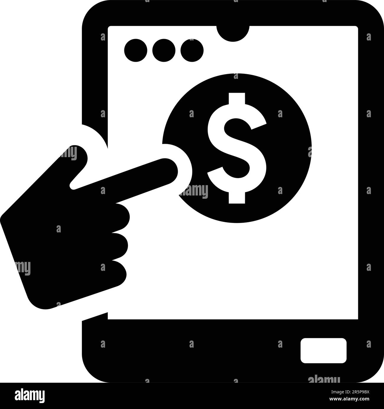 Icône banque, tablette, paiement en ligne - magnifique design vectoriel. Utilisation parfaite pour le Web, les supports d'impression, la conception en ligne, l'utilisation commerciale ou tout type de conception Illustration de Vecteur