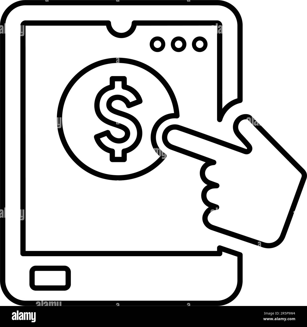 Icône banque, tablette, paiement en ligne - magnifique design vectoriel. Utilisation parfaite pour le Web, les supports d'impression, la conception en ligne, l'utilisation commerciale ou tout type de conception Illustration de Vecteur