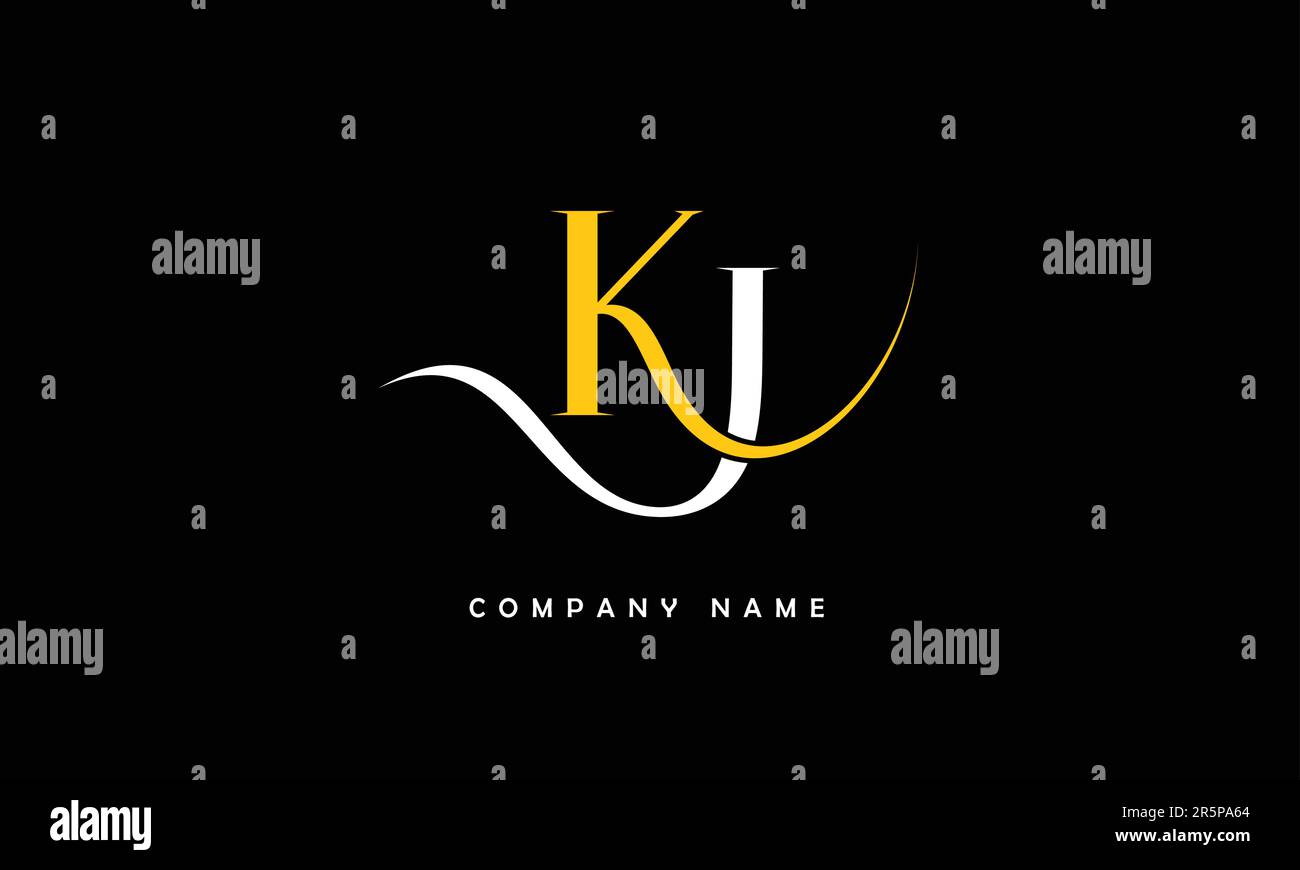 KJ, JK lettres abstraites logo Monogramme Illustration de Vecteur