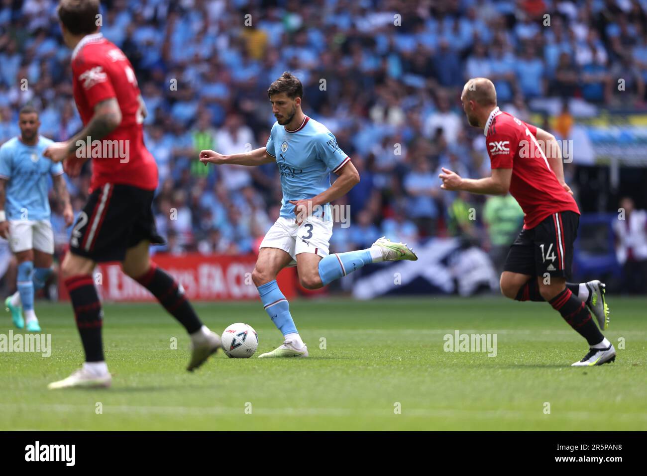 Londres, Royaume-Uni. 03rd juin 2023. Ruben Dias (MC) à la finale de la coupe Emirates FA Manchester City contre Manchester United au stade Wembley, Londres, Royaume-Uni, le 3rd juin 2023. Crédit : Paul Marriott/Alay Live News Banque D'Images