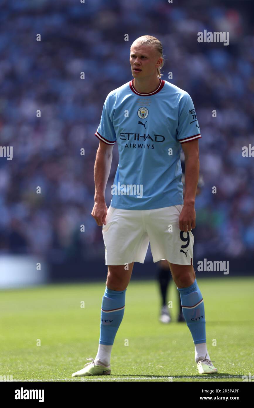 Londres, Royaume-Uni. 03rd juin 2023. Erling Haaland (MC) à la finale de la coupe Emirates FA Manchester City contre Manchester United au stade Wembley, Londres, Royaume-Uni, le 3rd juin 2023. Crédit : Paul Marriott/Alay Live News Banque D'Images