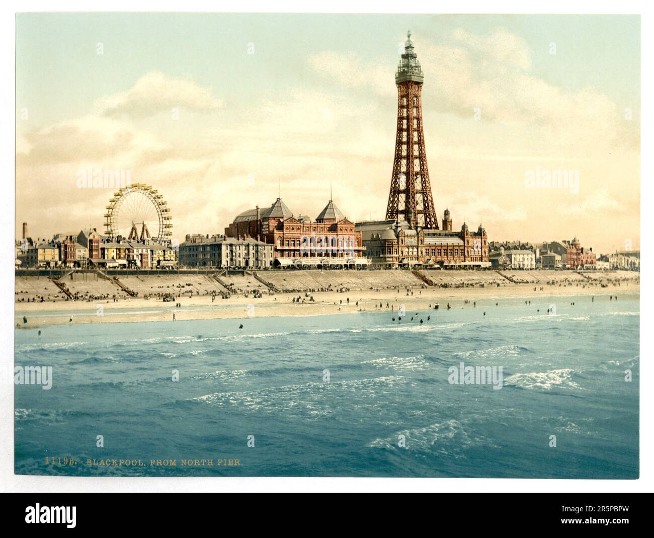 De North Pier, Blackpool, Angleterre 1 impression photomécanique : photochromie, couleur. Date: 1890 Banque D'Images