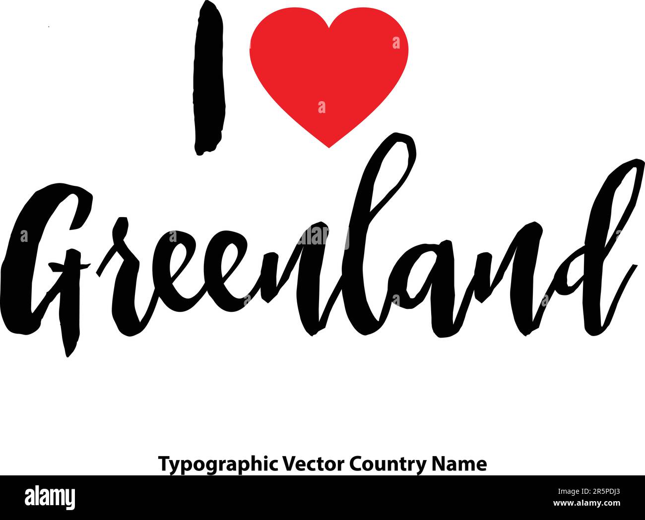 Nom du pays en typographie élégante lettrage texte Vector Art Design Illustration de Vecteur