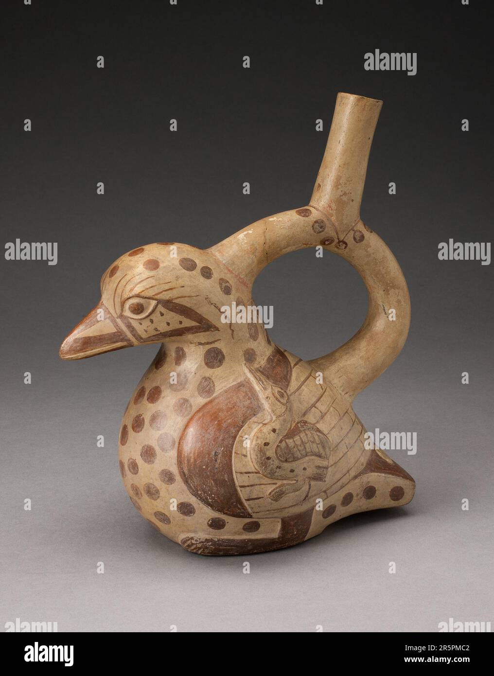 Navire en forme d'oiseau Date : 100 C.-B./A.D. 500 artiste : Moche Trujillo, côte nord, Pérou Banque D'Images