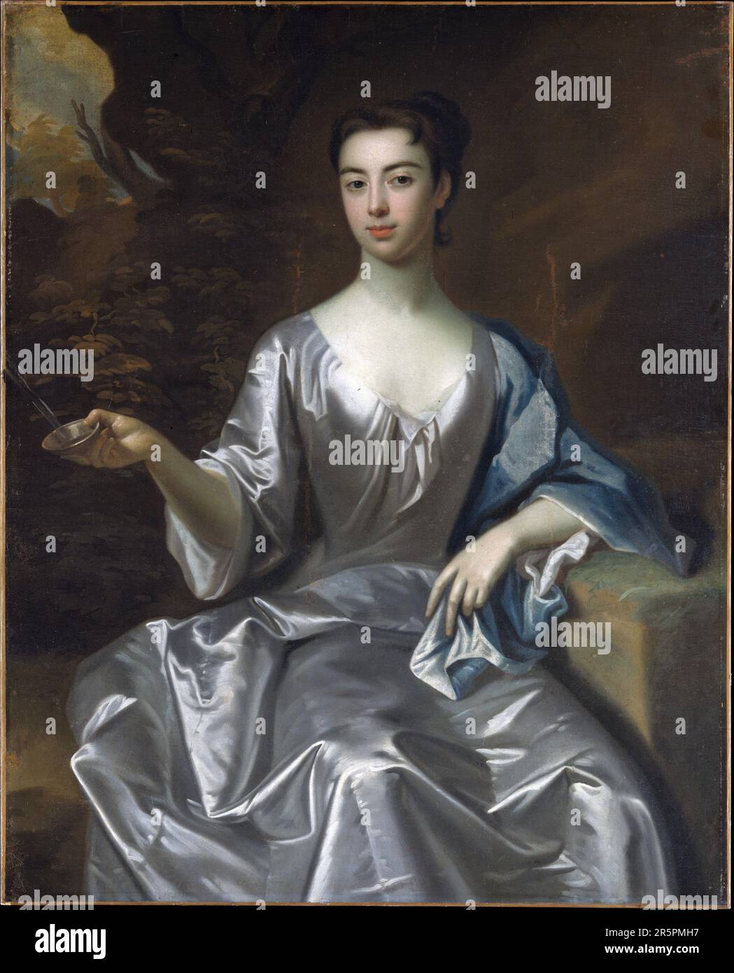 Sir Godfrey Kneller (allemand, Lübeck 1646–1723 London) Portrait d'une femme, appelée Maria Taylor Byrd, 1700–1725 American, huile sur toile; 49 1/2 x 40 i Banque D'Images