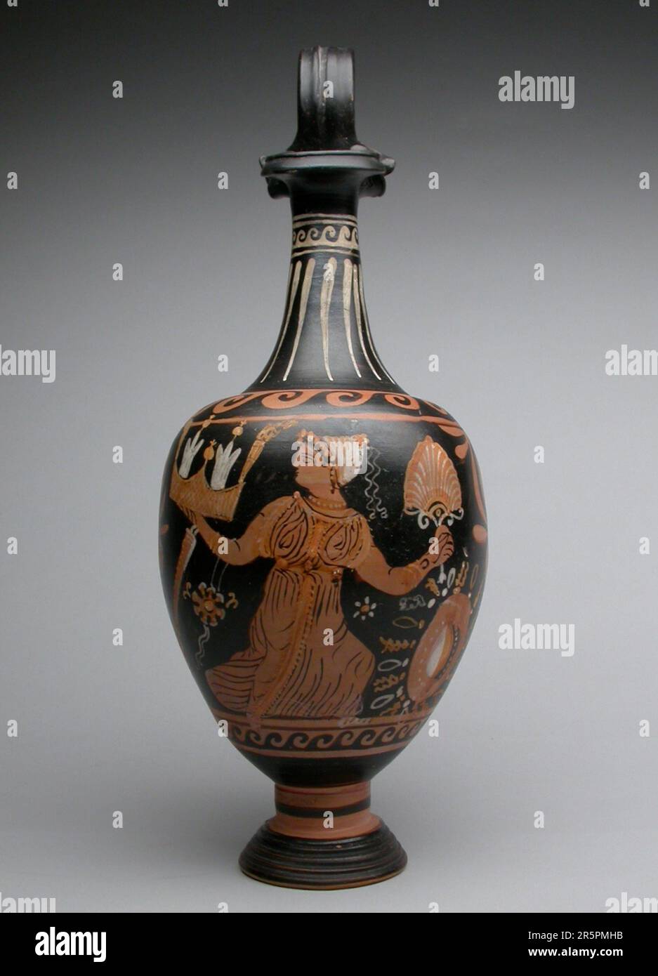 Oinochoe (Pitcher) Date: Fin du siècle 4th BCE artiste: Attribué au Mattinata Peintre grec; Apulia, Italie Banque D'Images