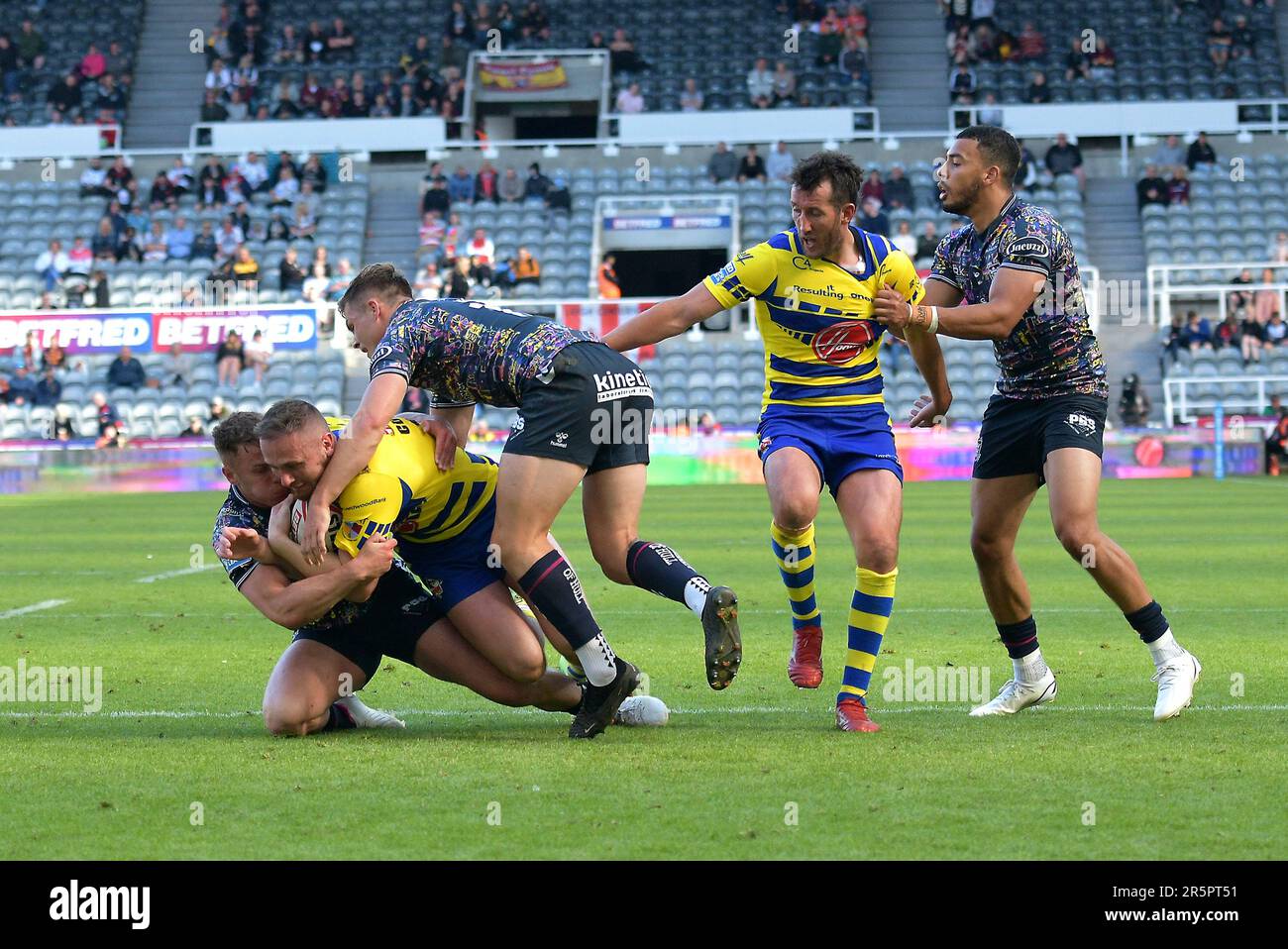 Betfred Super League Rugby, week-end magique, St James Park, Newcastle, dimanche 4th juin 2023, Hull FC 30 - 18 Warrington Wolves, Royaume-Uni Banque D'Images