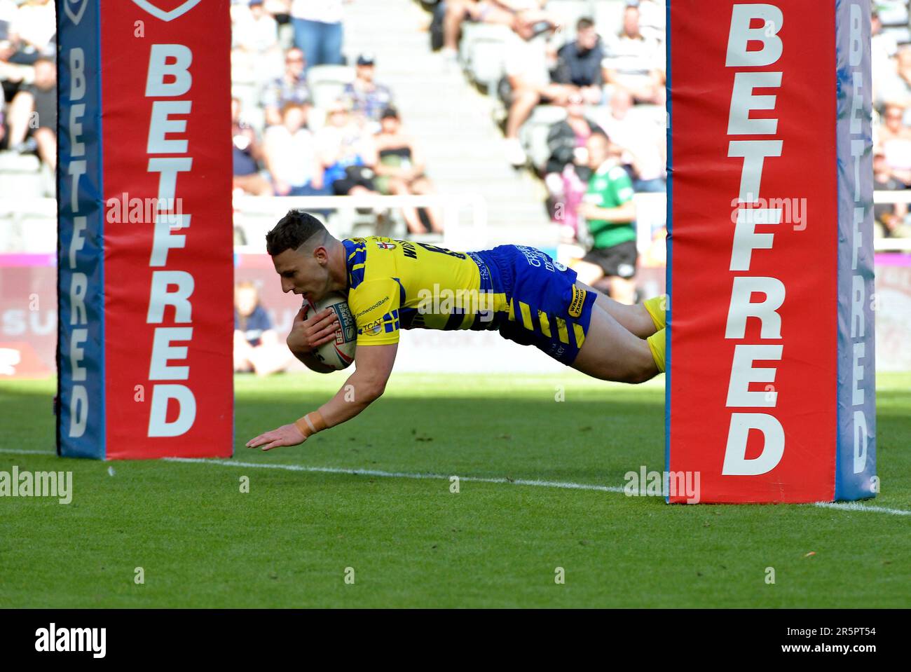 Betfred Super League Rugby, week-end magique, St James Park, Newcastle, dimanche 4th juin 2023, Hull FC 30 - 18 Warrington Wolves, Royaume-Uni Banque D'Images
