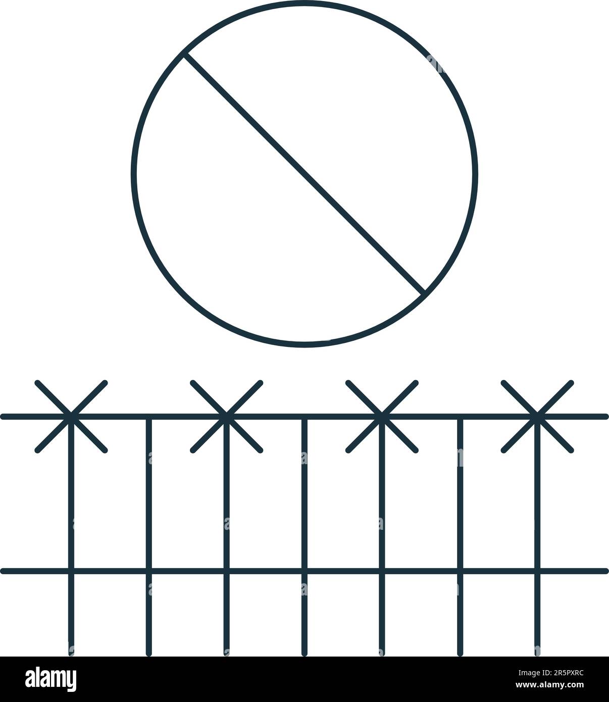 Icône zone interdite. Panneau monochrome simple de la collection de sécurité. Icône de zone interdite pour le logo, les modèles, la conception Web et les infographies. Illustration de Vecteur