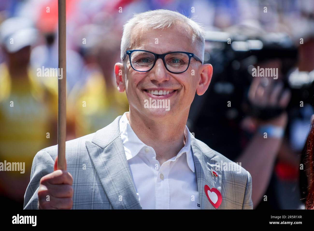 Varsovie, Pologne. 04th juin 2023. Krzysztof Kwiatkowski vu pendant le mois de mars. Manifestation contre l'actuel parti SIP du gouvernement de droite. Les manifestants voulaient exprimer leur soutien aux normes démocratiques et leur soutien au maintien dans les structures de l'UE. (Photo de Tomasz Zasinski/SOPA Images/Sipa USA) crédit: SIPA USA/Alay Live News Banque D'Images