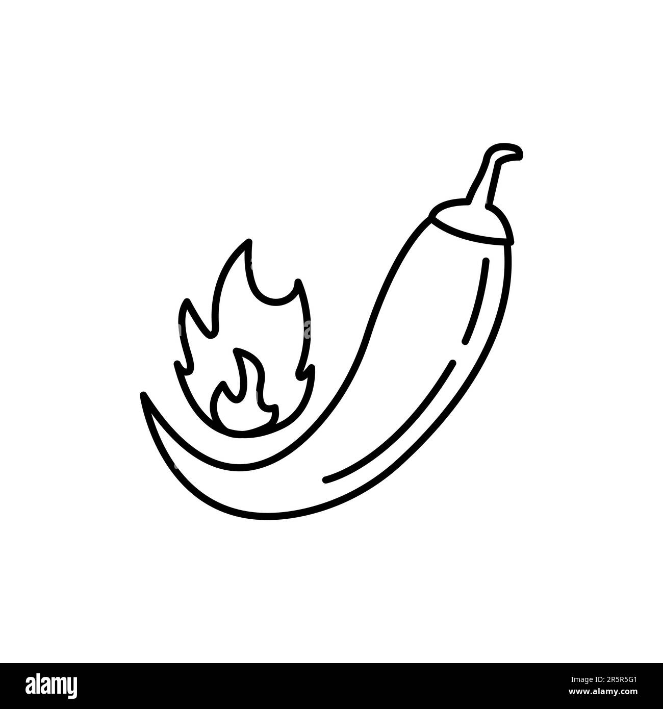 Symboles piment naturel chaud. Piments épicés. Épicé et chaud. Illustration vectorielle Illustration de Vecteur